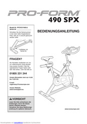 Pro-Form 490 SPX Bedienungsanleitung