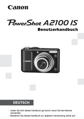 Canon PowerShot A2100 IS Benutzerhandbuch
