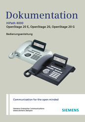 Siemens OpenStage 20 G Bedienungsanleitung