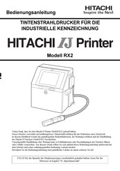 Hitachi RX2 Bedienungsanleitung