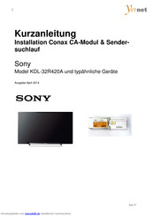 Sony KDL-32R420A Kurzanleitung