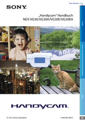 Sony Handycam VG30E Handbuch