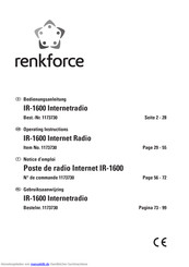Renkforce IR-1600 Bedienungsanleitung