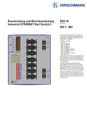 Hirschmann RS2-16 1MM SC Beschreibung Und Betriebsanleitung