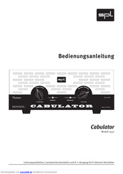 SPL Cabulator Bedienungsanleitung