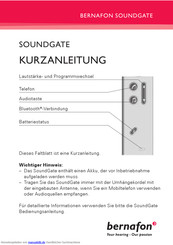 Bernafon Soundgate Kurzanleitung