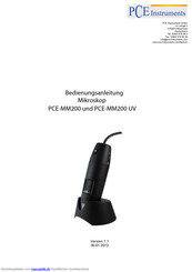 PCE Instruments PCE-MM200 UV Bedienungsanleitung