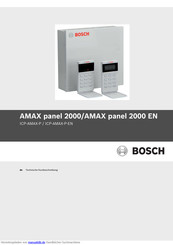 Bosch AMAX panel 2000 Technisches Handbuch