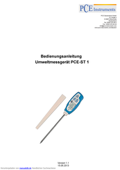 PCE Instruments ST 1 Bedienungsanleitung