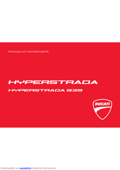 Ducati Hyperstrada 939 Anleitung- Und Instandhaltungsheft