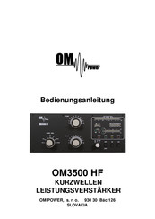 OM POWER OM3500 HF Bedienungsanleitung