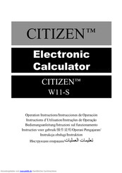 Citizen W11-S Bedienungsanleitung