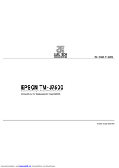 JARLTECH EPSON TM-J7500 Bedienungsanleitung