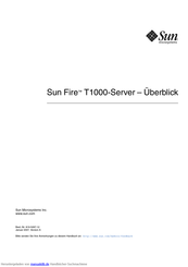Sun Microsystems Sun Fire T1000 Handbuch