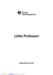 Texas Instruments Little Professor Handbuch