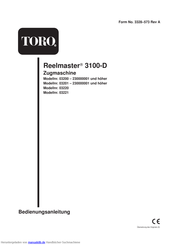 Toro REELMASTER 3100-D03200 Bedienungsanleitung