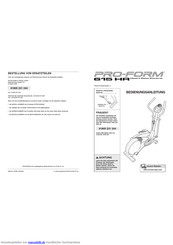 Proform 615 HRPFEVEL59940 Bedienungsanleitung