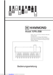 Hammond XPK-200 Bedienungsanleitung