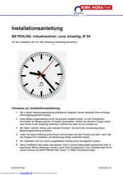 BÜRK MOBATIME METROLINE TB-800428.05 Installationsanleitung