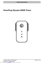 Olympia HomePlug 2000E Power Bedienungsanleitung