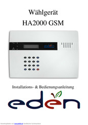 Eden HA2000 GSM Installations & Bedienungsanleitung