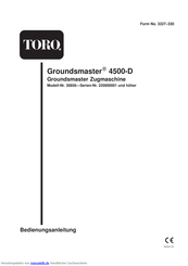 Toro Groundsmaster 4500-D 30856 Bedienungsanleitung