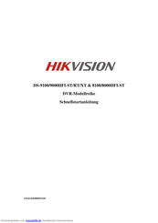 Hikvision DS-9108HFI-RT Schnellstartanleitung