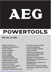 AEG Powertools LA 036 Originalbetriebsanleitung