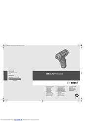Bosch GSR 10,8-LI Professional Originalbetriebsanleitung