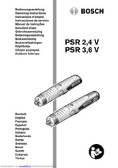 Bosch PSR 3,6 V Bedienungsanleitung