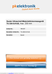 sauter 146-251 Betriebsanleitung