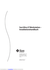 Sun Microsystems Ultra 27 Installationshandbuch