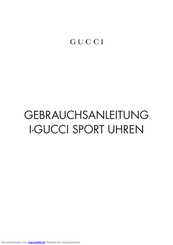 Gucci I-GUCCI SPORT Gebrauchsanleitung