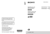 Sony Alpha SLT-A99 Gebrauchsanleitung