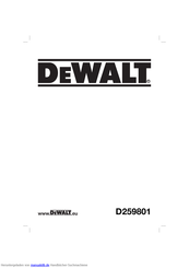 DeWalt D259801 Anleitung