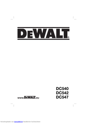 DeWalt DC542 Originalanweisungen