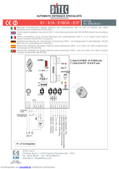 DITEC E1 Installationsanleitung