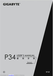 Gigabyte P34 Anleitung