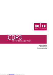 K + H CDP3 Bedienungsanleitung
