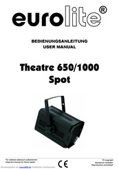 EuroLite Theatre 1000 Bedienungsanleitung
