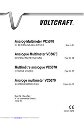 VOLTCRAFT VC5070 Bedienungsanleitung