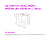 HP LaserJet 9000dn Betriebshandbuch