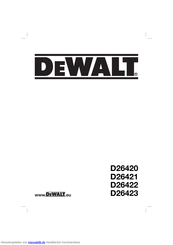 DeWalt D26420 Originalanweisungen