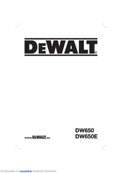 DeWalt DW650 Originalanweisungen