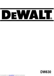 DeWalt DW630 Anleitung