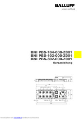 Balluff BNI PBS-102-000-Z001 Kurzanleitung