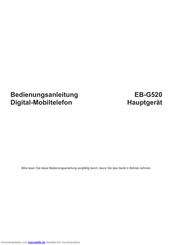 Panasonic EB-G520 Bedienungsanleitung