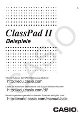 Casio ClassPad II Beispielen Zu Operationen