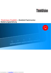 ThinkVision Pro2820 Bedienungsanleitung