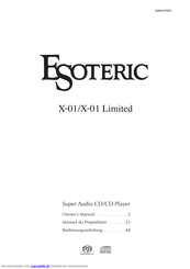 Esoteric X01 Limited Bedienungsanleitung
